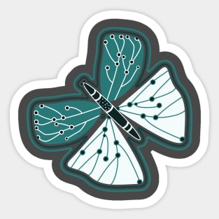 Cute blue butterfly Sticker